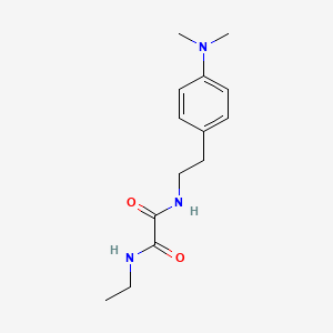 molecular formula C14H21N3O2 B2711309 N1-(4-(二甲基氨基)苯乙基)-N2-乙基噁唑酰胺 CAS No. 953987-09-2