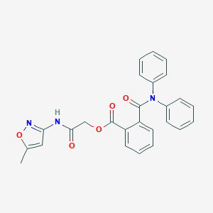 molecular formula C26H21N3O5 B271131 2-[(5-Methyl-3-isoxazolyl)amino]-2-oxoethyl 2-[(diphenylamino)carbonyl]benzoate 