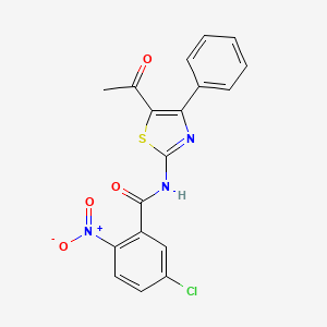 N-(5-acetyl-4-phenyl-1,3-thiazol-2-yl)-5-chloro-2-nitrobenzamide