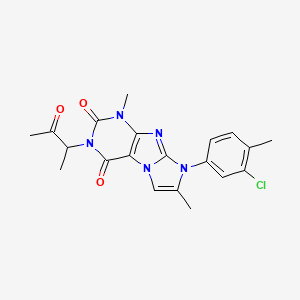 6-(3-Chloro-4-methylphenyl)-4,7-dimethyl-2-(3-oxobutan-2-yl)purino[7,8-a]imidazole-1,3-dione