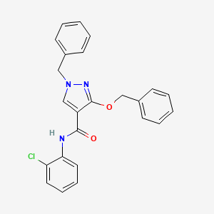 molecular formula C24H20ClN3O2 B2711333 1-benzyl-3-(benzyloxy)-N-(2-chlorophenyl)-1H-pyrazole-4-carboxamide CAS No. 1014088-91-5