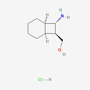 molecular formula C9H18ClNO B2711347 [(1R,6S,7S,8S)-8-Amino-7-bicyclo[4.2.0]octanyl]methanol;hydrochloride CAS No. 2309431-28-3