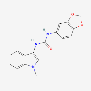 molecular formula C17H15N3O3 B2711350 1-(benzo[d][1,3]dioxol-5-yl)-3-(1-methyl-1H-indol-3-yl)urea CAS No. 899990-61-5
