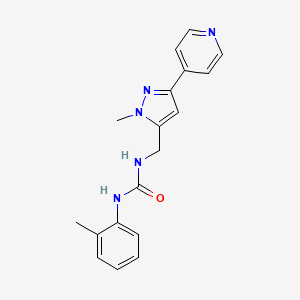 molecular formula C18H19N5O B2711351 1-(2-Methylphenyl)-3-[(2-methyl-5-pyridin-4-ylpyrazol-3-yl)methyl]urea CAS No. 2320213-01-0