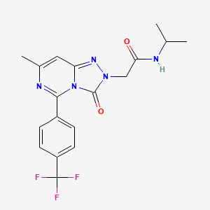 2-{7-methyl-3-oxo-5-[4-(trifluoromethyl)phenyl][1,2,4]triazolo[4,3-c]pyrimidin-2(3H)-yl}-N-(propan-2-yl)acetamide