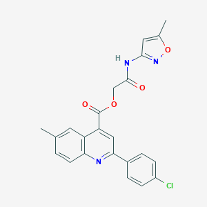 2-[(5-Methyl-3-isoxazolyl)amino]-2-oxoethyl 2-(4-chlorophenyl)-6-methyl-4-quinolinecarboxylate