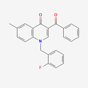 3-benzoyl-1-[(2-fluorophenyl)methyl]-6-methyl-1,4-dihydroquinolin-4-one