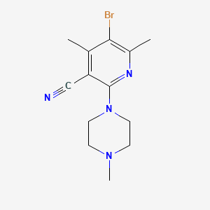 5-Bromo-4,6-dimethyl-2-(4-methylpiperazino)nicotinonitrile