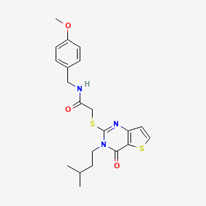 N-(4-methoxybenzyl)-2-{[3-(3-methylbutyl)-4-oxo-3,4-dihydrothieno[3,2-d]pyrimidin-2-yl]sulfanyl}acetamide