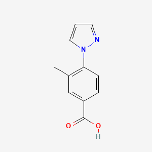 molecular formula C11H10N2O2 B2711393 3-methyl-4-(1H-pyrazol-1-yl)benzoic acid CAS No. 1251101-59-3