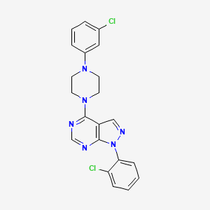 1-(2-chlorophenyl)-4-(4-(3-chlorophenyl)piperazin-1-yl)-1H-pyrazolo[3,4-d]pyrimidine