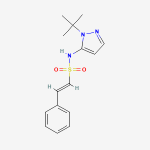 molecular formula C15H19N3O2S B2711404 (E)-N-(2-Tert-butylpyrazol-3-yl)-2-phenylethenesulfonamide CAS No. 1798387-57-1