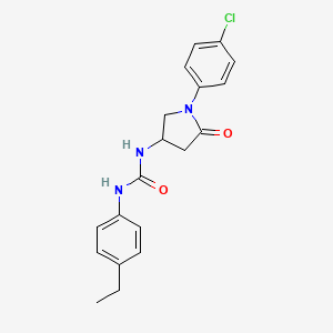 1-(1-(4-Chlorophenyl)-5-oxopyrrolidin-3-yl)-3-(4-ethylphenyl)urea