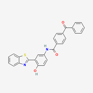 N-(3-(benzo[d]thiazol-2-yl)-4-hydroxyphenyl)-4-benzoylbenzamide