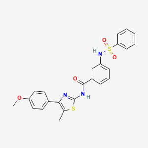 N-(4-(4-methoxyphenyl)-5-methylthiazol-2-yl)-3-(phenylsulfonamido)benzamide