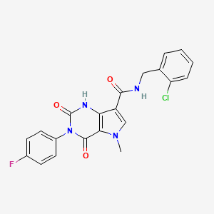 N-(2-chlorobenzyl)-3-(4-fluorophenyl)-5-methyl-2,4-dioxo-2,3,4,5-tetrahydro-1H-pyrrolo[3,2-d]pyrimidine-7-carboxamide