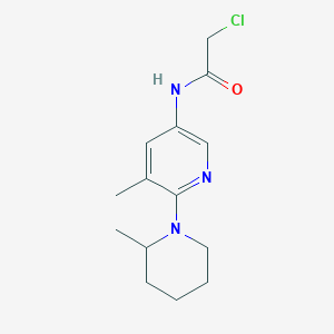 molecular formula C14H20ClN3O B2711435 2-Chloro-N-[5-methyl-6-(2-methylpiperidin-1-yl)pyridin-3-yl]acetamide CAS No. 2411289-23-9