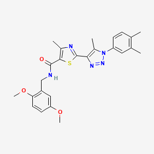 N-(2,5-dimethoxybenzyl)-2-[1-(3,4-dimethylphenyl)-5-methyl-1H-1,2,3-triazol-4-yl]-4-methyl-1,3-thiazole-5-carboxamide