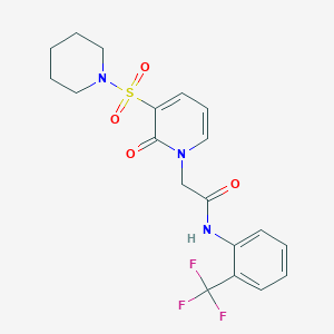 2-(2-oxo-3-(piperidin-1-ylsulfonyl)pyridin-1(2H)-yl)-N-(2-(trifluoromethyl)phenyl)acetamide