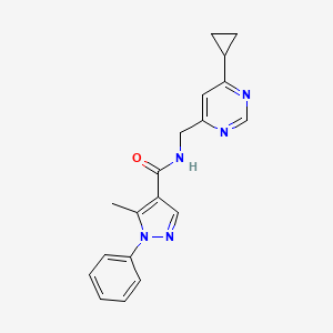 N-((6-cyclopropylpyrimidin-4-yl)methyl)-5-methyl-1-phenyl-1H-pyrazole-4-carboxamide