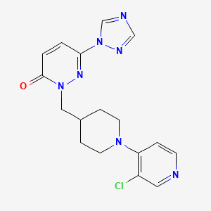 2-{[1-(3-chloropyridin-4-yl)piperidin-4-yl]methyl}-6-(1H-1,2,4-triazol-1-yl)-2,3-dihydropyridazin-3-one