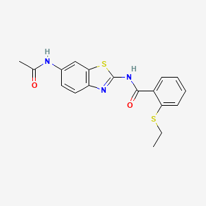 N-(6-acetamidobenzo[d]thiazol-2-yl)-2-(ethylthio)benzamide
