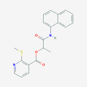 [1-(Naphthalen-1-ylamino)-1-oxopropan-2-yl] 2-methylsulfanylpyridine-3-carboxylate