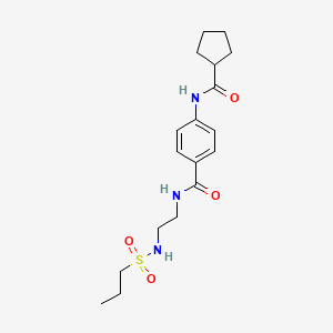 4-(cyclopentanecarboxamido)-N-(2-(propylsulfonamido)ethyl)benzamide