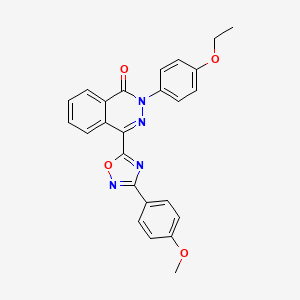molecular formula C25H20N4O4 B2711471 2-(4-ethoxyphenyl)-4-(3-(4-methoxyphenyl)-1,2,4-oxadiazol-5-yl)phthalazin-1(2H)-one CAS No. 1291862-09-3