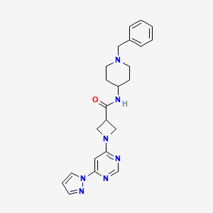 1-(6-(1H-pyrazol-1-yl)pyrimidin-4-yl)-N-(1-benzylpiperidin-4-yl)azetidine-3-carboxamide