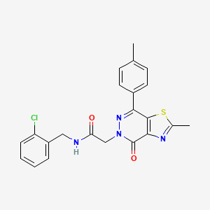 N-(2-chlorobenzyl)-2-(2-methyl-4-oxo-7-(p-tolyl)thiazolo[4,5-d]pyridazin-5(4H)-yl)acetamide