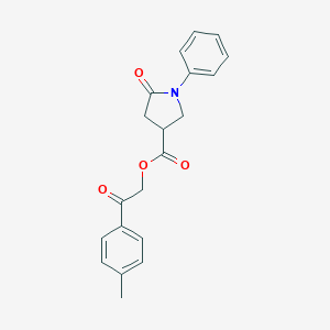 molecular formula C20H19NO4 B271148 2-(4-Methylphenyl)-2-oxoethyl 5-oxo-1-phenylpyrrolidine-3-carboxylate 