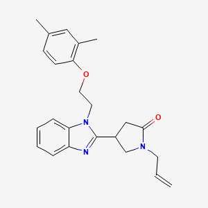 1-allyl-4-(1-(2-(2,4-dimethylphenoxy)ethyl)-1H-benzo[d]imidazol-2-yl)pyrrolidin-2-one