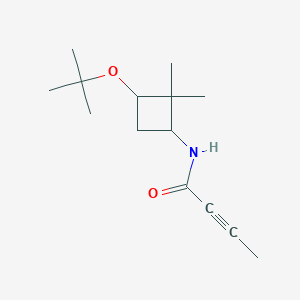 N-[2,2-Dimethyl-3-[(2-methylpropan-2-yl)oxy]cyclobutyl]but-2-ynamide
