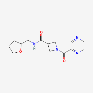 1-(pyrazine-2-carbonyl)-N-((tetrahydrofuran-2-yl)methyl)azetidine-3-carboxamide