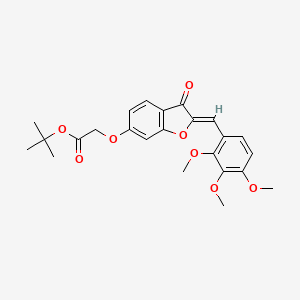 (Z)-tert-butyl 2-((3-oxo-2-(2,3,4-trimethoxybenzylidene)-2,3-dihydrobenzofuran-6-yl)oxy)acetate