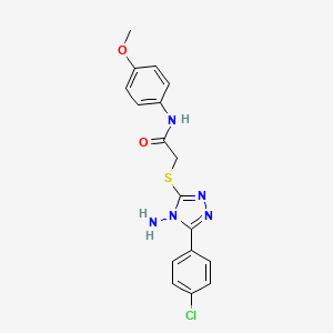 2-((4-amino-5-(4-chlorophenyl)-4H-1,2,4-triazol-3-yl)thio)-N-(4-methoxyphenyl)acetamide