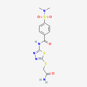 N-(5-((2-amino-2-oxoethyl)thio)-1,3,4-thiadiazol-2-yl)-4-(N,N-dimethylsulfamoyl)benzamide