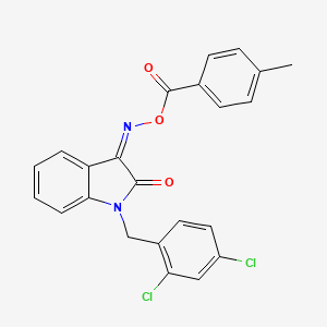 [(Z)-[1-[(2,4-dichlorophenyl)methyl]-2-oxoindol-3-ylidene]amino] 4-methylbenzoate