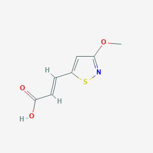 molecular formula C7H7NO3S B2711514 (2E)-3-(3-methoxy-1,2-thiazol-5-yl)prop-2-enoic acid CAS No. 1937211-73-8