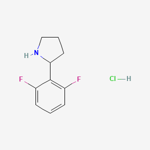 molecular formula C10H12ClF2N B2711519 2-(2,6-Difluorophenyl)pyrrolidine hydrochloride CAS No. 2135331-85-8