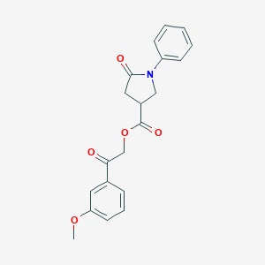 molecular formula C20H19NO5 B271152 2-(3-Methoxyphenyl)-2-oxoethyl 5-oxo-1-phenylpyrrolidine-3-carboxylate 
