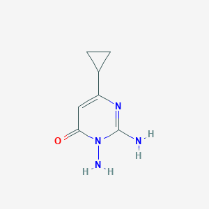 molecular formula C7H10N4O B2711520 2,3-Diamino-6-cyclopropylpyrimidin-4-one CAS No. 2416231-65-5