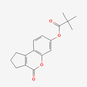 4-Oxo-1,2,3,4-tetrahydrocyclopenta[c]chromen-7-yl pivalate