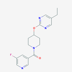molecular formula C17H19FN4O2 B2711523 [4-(5-Ethylpyrimidin-2-yl)oxypiperidin-1-yl]-(5-fluoropyridin-3-yl)methanone CAS No. 2380142-99-2