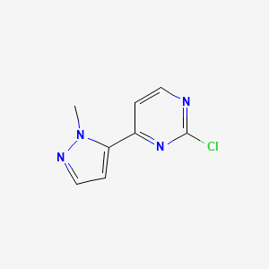 molecular formula C8H7ClN4 B2711529 2-Chloro-4-(1-methyl-1H-pyrazol-5-yl)pyrimidine CAS No. 1503746-05-1