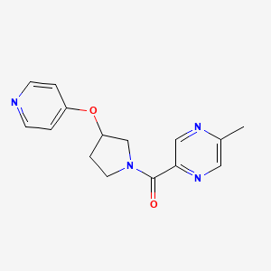 (5-Methylpyrazin-2-yl)(3-(pyridin-4-yloxy)pyrrolidin-1-yl)methanone