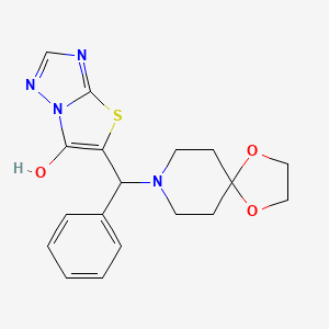 5-(Phenyl(1,4-dioxa-8-azaspiro[4.5]decan-8-yl)methyl)thiazolo[3,2-b][1,2,4]triazol-6-ol