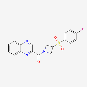 (3-((4-Fluorophenyl)sulfonyl)azetidin-1-yl)(quinoxalin-2-yl)methanone