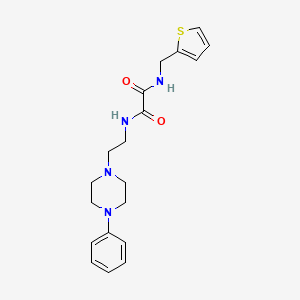 molecular formula C19H24N4O2S B2711541 N1-(2-(4-phenylpiperazin-1-yl)ethyl)-N2-(thiophen-2-ylmethyl)oxalamide CAS No. 1049393-89-6